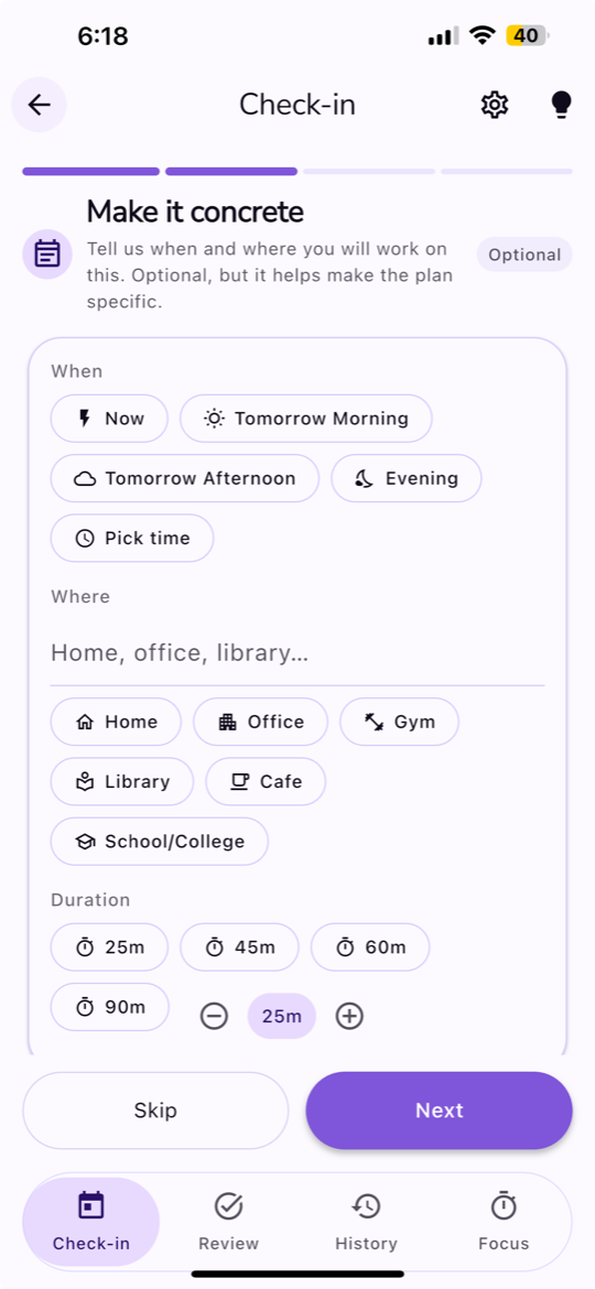 Stay gently on track